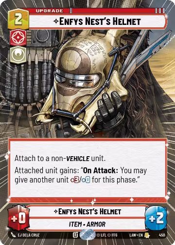 Enfys Nest's Helmet (Hyperspace) (450), A Lawless Time — Star Wars card price