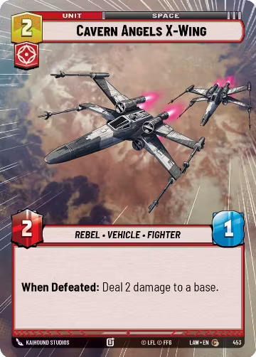 Cavern Angels X-Wing (Hyperspace) (453), A Lawless Time — Star Wars card price