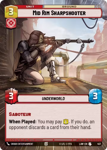 Mid Rim Sharpshooter (Hyperspace) (457), A Lawless Time — Star Wars card price