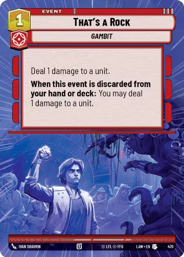 That's a Rock (Hyperspace) (470), A Lawless Time — Star Wars card price
