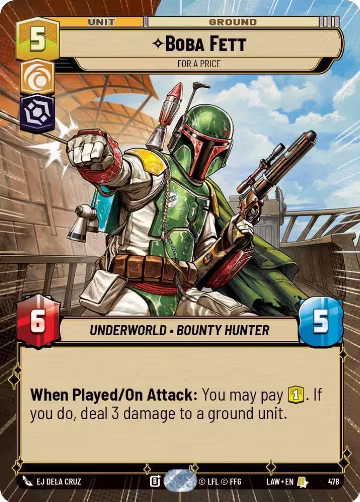 Boba Fett - For a Price (Hyperspace) (478), A Lawless Time — Star Wars card price