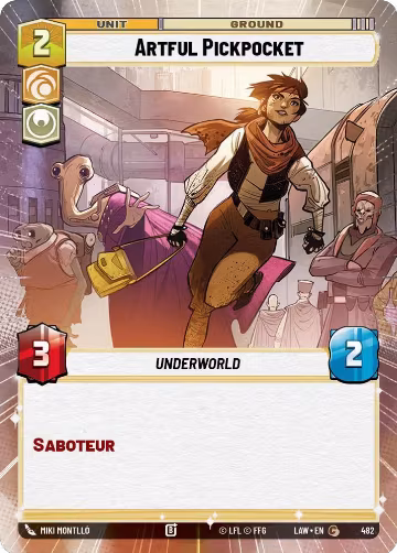 Artful Pickpocket (Hyperspace) (482), A Lawless Time — Star Wars card price