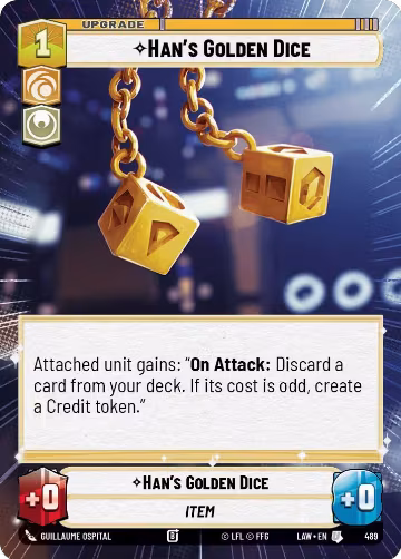Han's Golden Dice (Hyperspace) (489), A Lawless Time — Star Wars card price