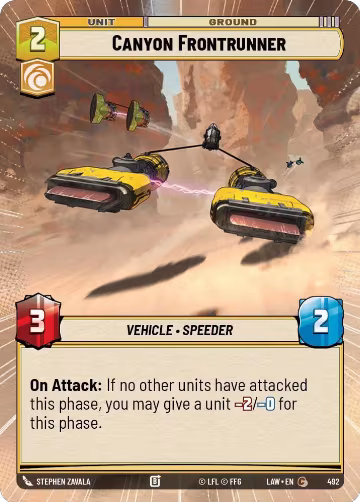 Canyon Frontrunner (Hyperspace) (492), A Lawless Time — Star Wars card price