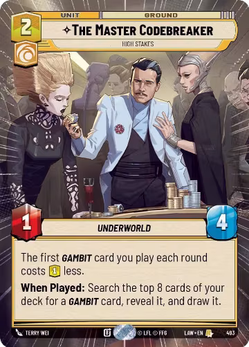 The Master Codebreaker - High Stakes (Hyperspace) (493), A Lawless Time — Star Wars card price