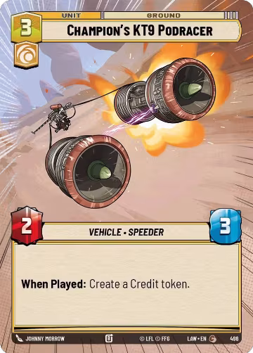 Champion's KT-9 Podracer (Hyperspace) (496), A Lawless Time — Star Wars card price