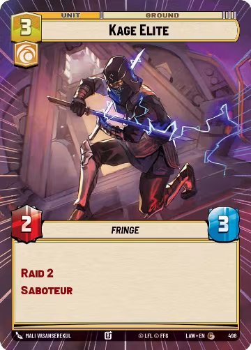Kage Elite (Hyperspace) (498), A Lawless Time — Star Wars card price