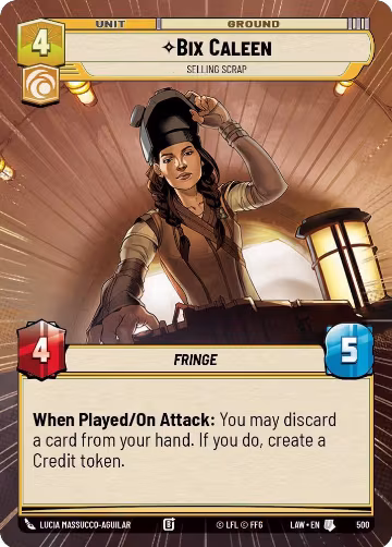 Bix Caleen - Selling Scrap (Hyperspace) (500), A Lawless Time — Star Wars card price