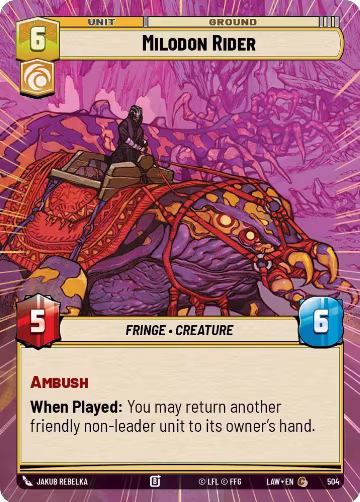Milodon Rider (Hyperspace) (504), A Lawless Time — Star Wars card price