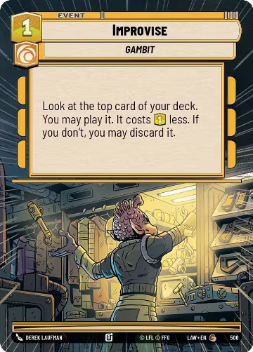 Improvise (Hyperspace) (506), A Lawless Time — Star Wars card price