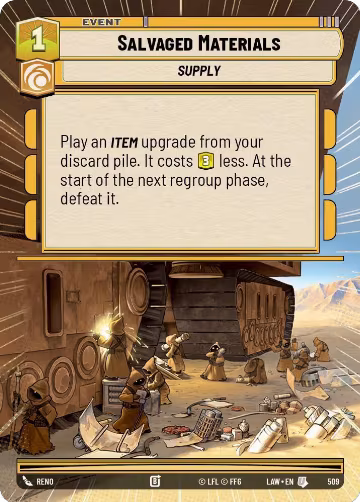 Salvaged Materials (Hyperspace) (509), A Lawless Time — Star Wars card price
