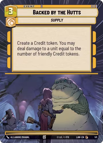 Backed by the Hutts (Hyperspace) (511), A Lawless Time — Star Wars card price