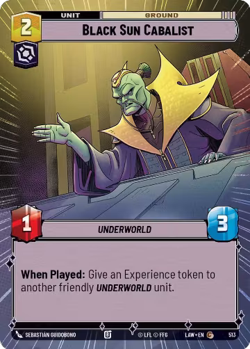 Black Sun Cabalist (Hyperspace) (513), A Lawless Time — Star Wars card price