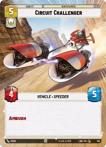Circuit Challenger (Hyperspace) (519), A Lawless Time — Star Wars card price