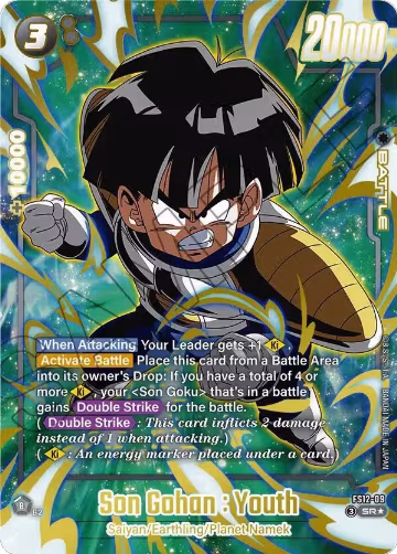 Son Gohan : Youth - FS12-09 (Gold) (FS12-09), Starter Deck EX: The Beat of Ki — DB Fusion card price
