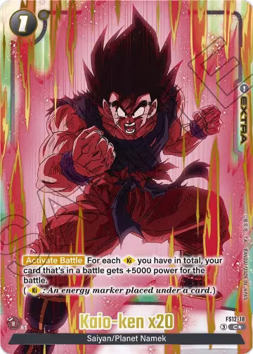 Kaio-ken x20 (Gold) (FS12-18) — card price