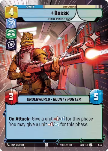 Bossk - Join Our Merry Band (Hyperspace Foil) (533), A Lawless Time — Star Wars card price