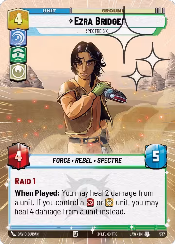 Ezra Bridger - Spectre Six (Hyperspace Foil) (537), A Lawless Time — Star Wars card price