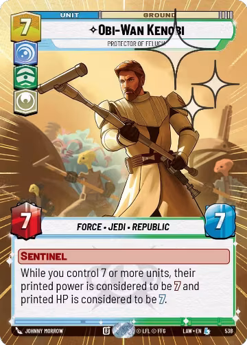 Obi-Wan Kenobi - Protector of Felucia (Hyperspace Foil) (538), A Lawless Time — Star Wars card price
