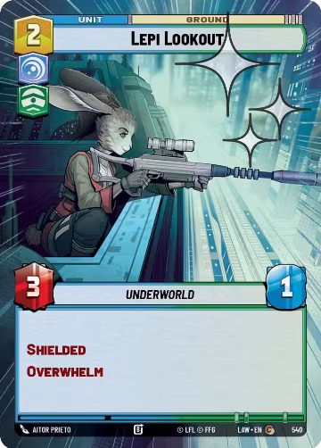 Lepi Lookout (Hyperspace Foil) (540), A Lawless Time — Star Wars card price