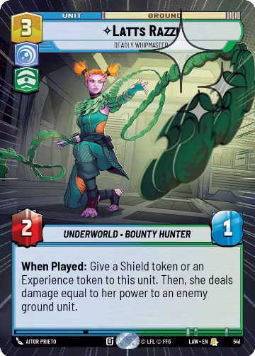Latts Razzi - Deadly Whipmaster (Hyperspace Foil) (541), A Lawless Time — Star Wars card price