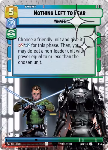 Nothing Left to Fear (Hyperspace Foil) (543), A Lawless Time — Star Wars card price
