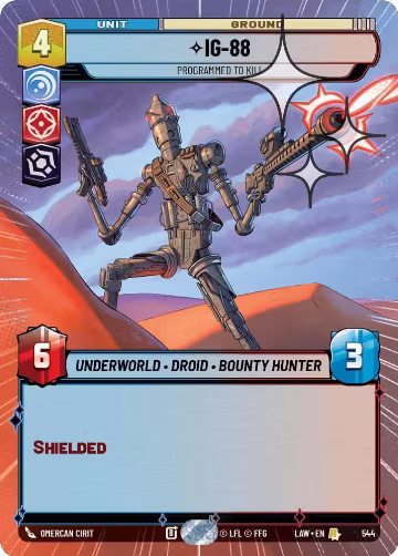 IG-88 - Programmed to Kill (Hyperspace Foil) (544), A Lawless Time — Star Wars card price