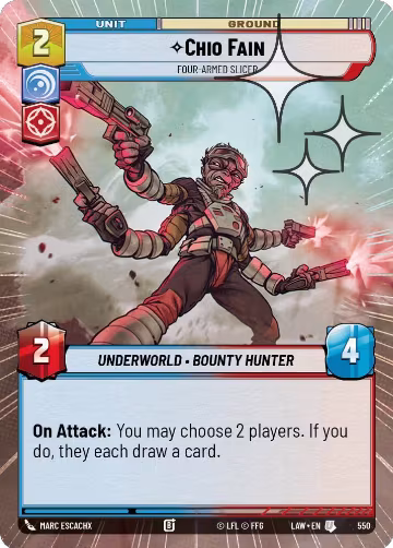 Chio Fain - Four-Armed Slicer (Hyperspace Foil) (550), A Lawless Time — Star Wars card price