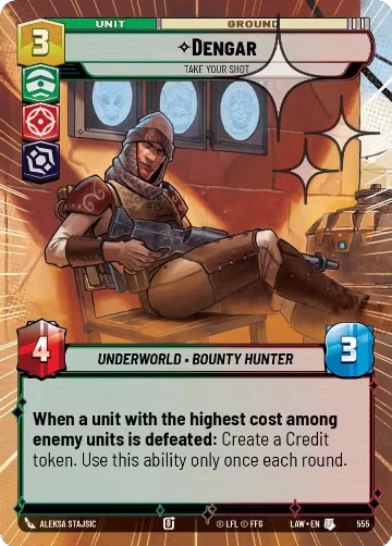 Dengar - Take Your Shot (Hyperspace Foil) (555), A Lawless Time — Star Wars card price