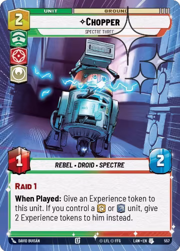 Chopper - Spectre Three (Hyperspace Foil) (557), A Lawless Time — Star Wars card price
