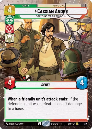 Cassian Andor - Everything for the Rebellion (Hyperspace Foil) (558), A Lawless Time — Star Wars card price