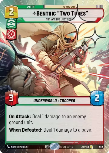 Benthic "Two Tubes" - The War Has Just Begun (Hyperspace Foil) (559), A Lawless Time — Star Wars card price