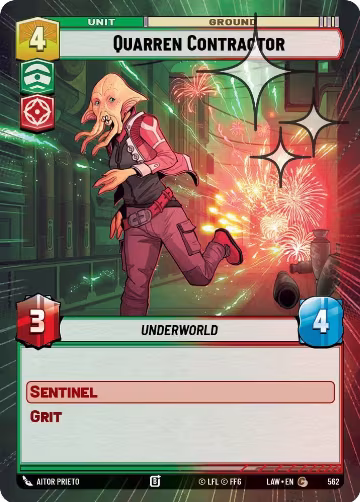 Quarren Contractor (Hyperspace Foil) (562), A Lawless Time — Star Wars card price