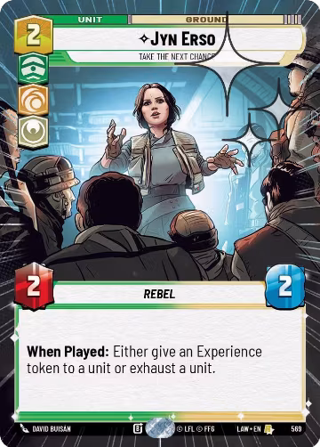 Jyn Erso - Take the Next Chance (Hyperspace Foil) (569), A Lawless Time — Star Wars card price
