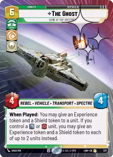 The Ghost - Home of the Spectres (Hyperspace Foil) (571), A Lawless Time — Star Wars card price