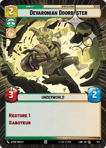 Devaronian Doorbuster (Hyperspace Foil) (572), A Lawless Time — Star Wars card price