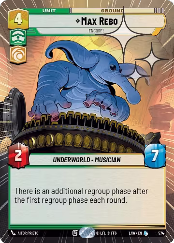 Max Rebo - Encore! (Hyperspace Foil) (574), A Lawless Time — Star Wars card price