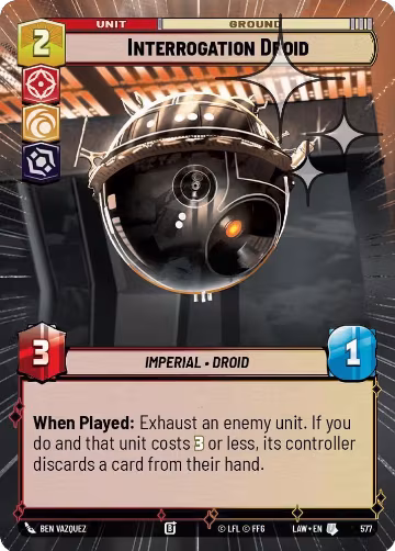 Interrogation Droid (Hyperspace Foil) (577), A Lawless Time — Star Wars card price