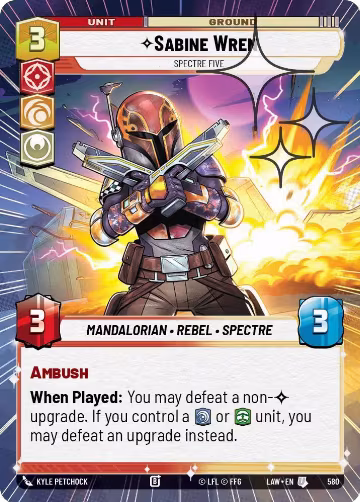 Sabine Wren - Spectre Five (Hyperspace Foil) (580), A Lawless Time — Star Wars card price