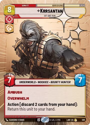 Krrsantan - Hit and Run (Hyperspace Foil) (586), A Lawless Time — Star Wars card price
