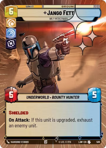 Jango Fett - Wily Mercenary (Hyperspace Foil) (589), A Lawless Time — Star Wars card price
