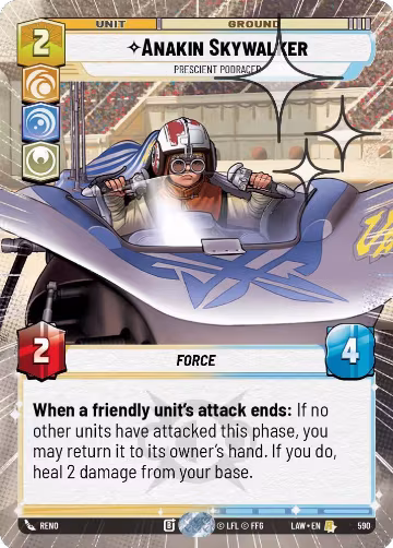 Anakin Skywalker - Prescient Podracer (Hyperspace Foil) (590), A Lawless Time — Star Wars card price