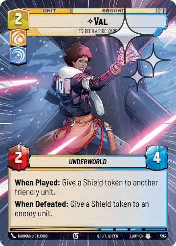 Val - It's Been a Ride, Babe (Hyperspace Foil) (593), A Lawless Time — Star Wars card price