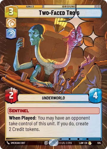 Two-Faced Troig (Hyperspace Foil) (594), A Lawless Time — Star Wars card price