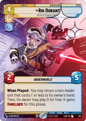 Rio Durant - Beckett's Right Hands (Hyperspace Foil) (595), A Lawless Time — Star Wars card price