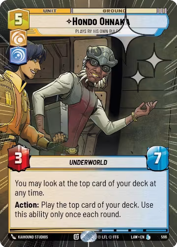 Hondo Ohnaka - Plays By His Own Rules (Hyperspace Foil) (596), A Lawless Time — Star Wars card price