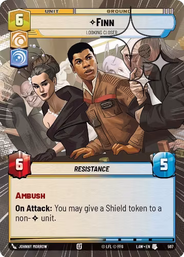 Finn - Looking Closer (Hyperspace Foil) (597), A Lawless Time — Star Wars card price