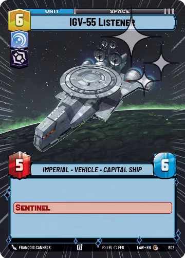 IGV-55 Listener (Hyperspace Foil) (602), A Lawless Time — Star Wars card price