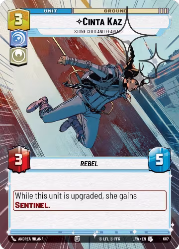 Cinta Kaz - Stone Cold and Fearless (Hyperspace Foil) (607), A Lawless Time — Star Wars card price