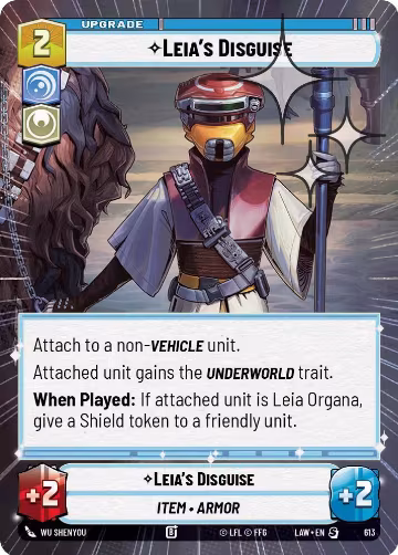 Leia's Disguise (Hyperspace Foil) (613), A Lawless Time — Star Wars card price